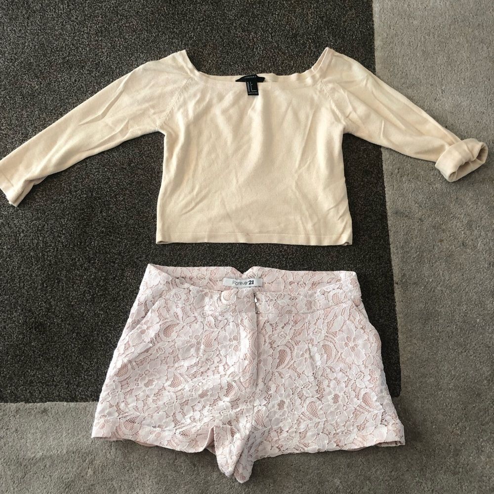 Vintage Forever 21 Lace Co-ord Set